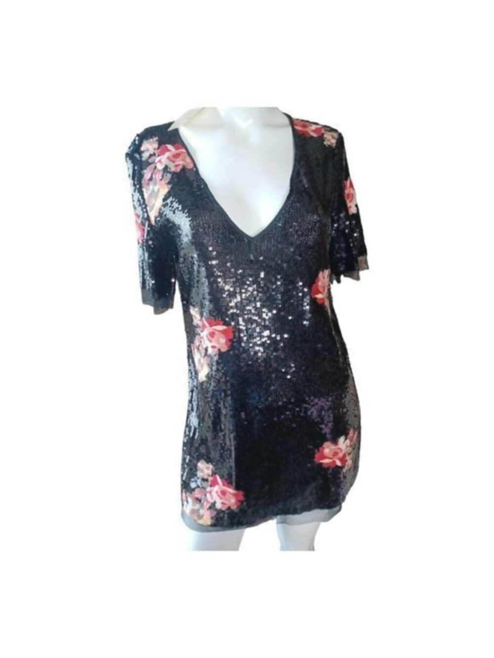 Zara sequin top S NWT
